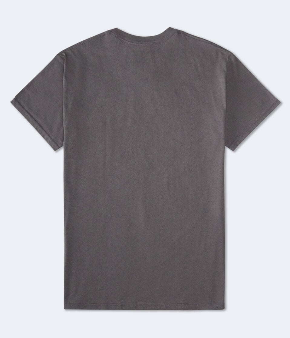 Aéropostale AC/DC Highway To Hell Oversized Graphic Tee Grey