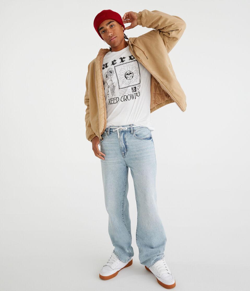 Aéropostale Aero 1987 Keep Growing Graphic Tee Bleach