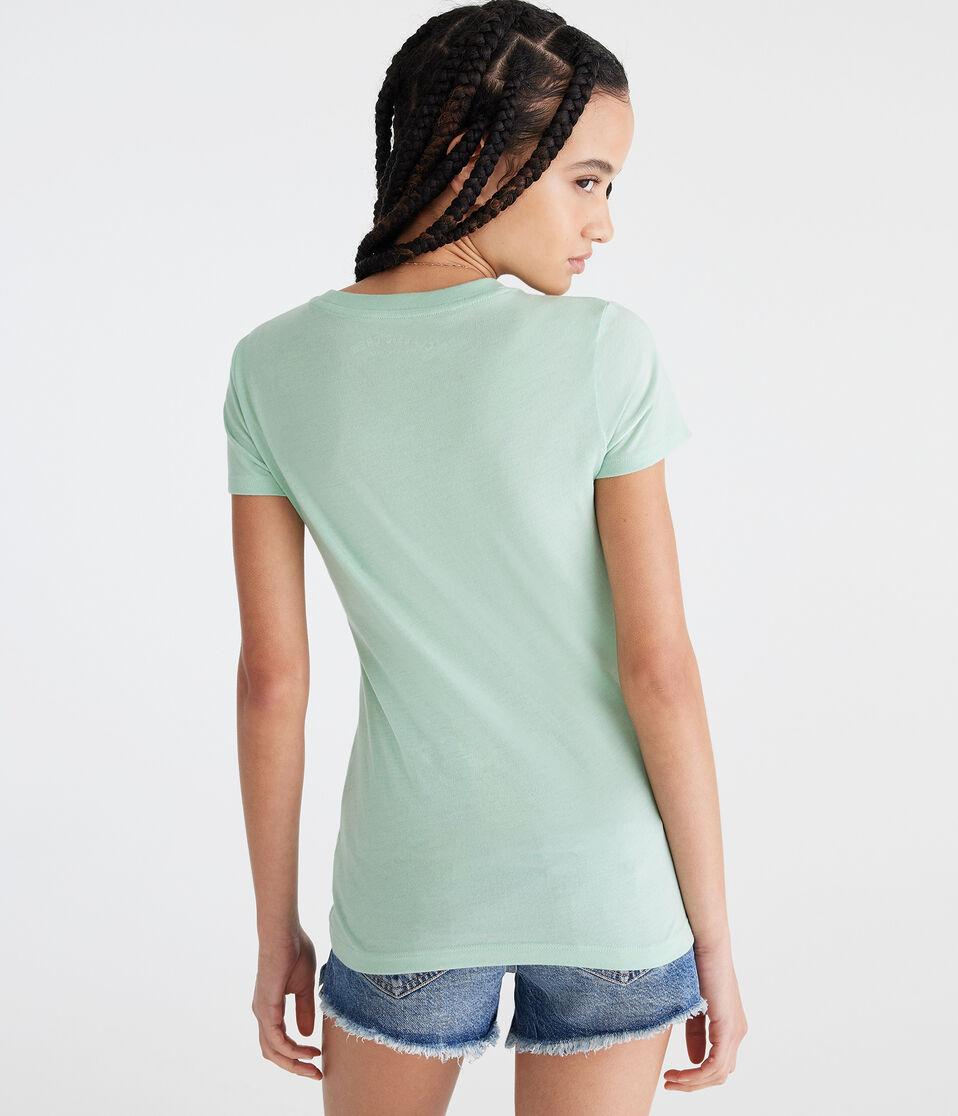 Aéropostale Aero 87 Appliqué Graphic Tee Colony Blue