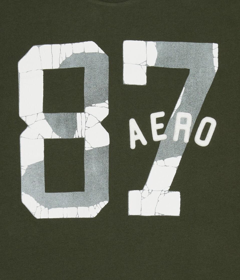 Aéropostale Aero 87 Appliqué Graphic Tee Mossy Green