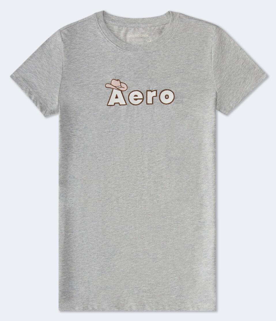 aéropostale Aero Cowboy Hat Appliqué Graphic Tee light heather grey