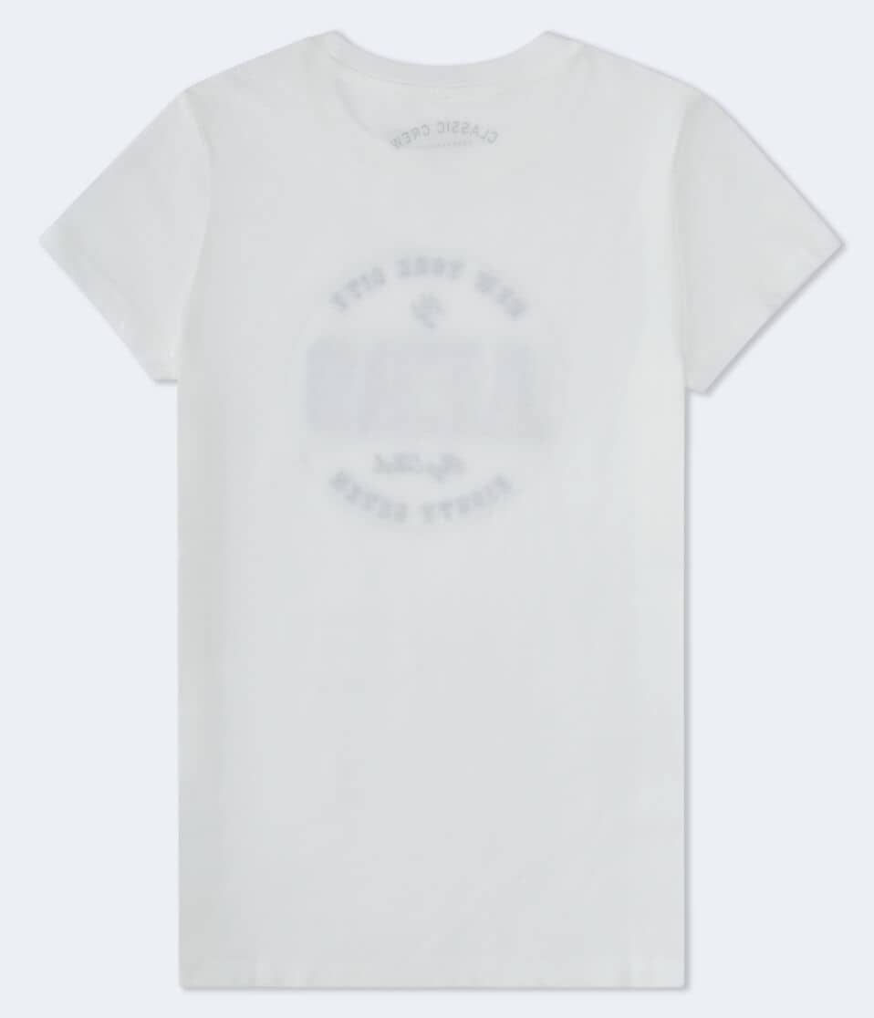 Aéropostale Aero Eighty Seven Foil Appliqué Graphic Tee Cream