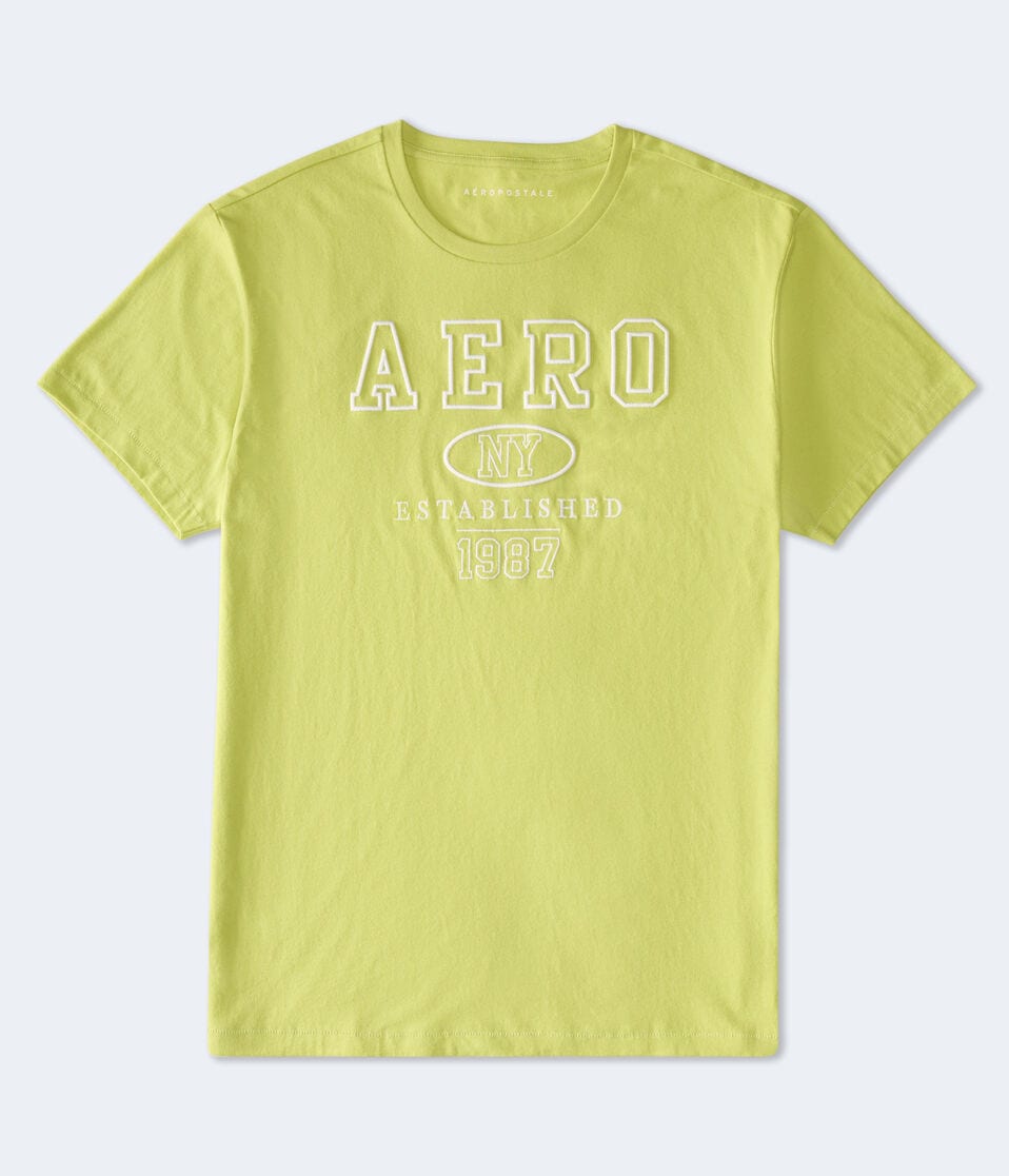 aéropostale Aero NY 1987 Logo Graphic Tee wild lime