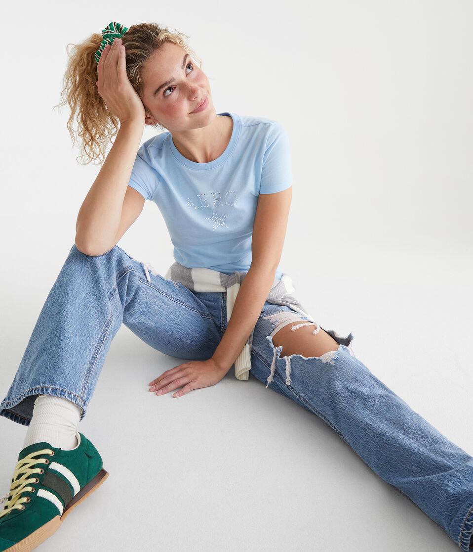 Aéropostale Aero Rhinestone Star Graphic Tee Beyond Blue