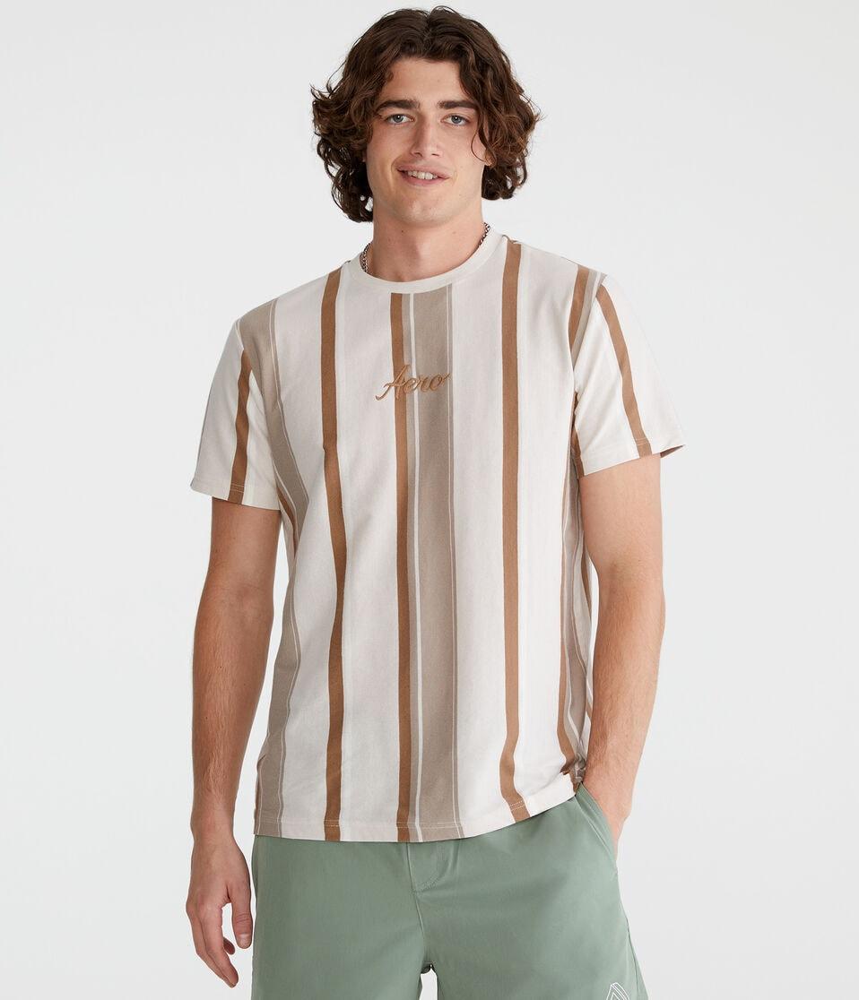 Aéropostale Aero Vertical Stripe Graphic Tee Bungalow
