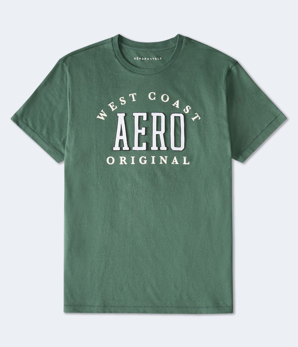 aéropostale Aero West Coast Foil Graphic Tee smoke pine