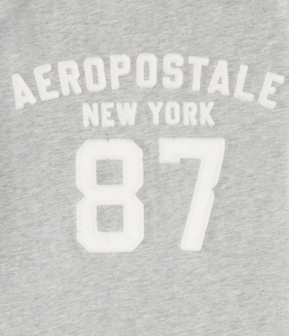 Aéropostale Aeropostale 87 Appliqué Graphic Tee Light Heather Grey