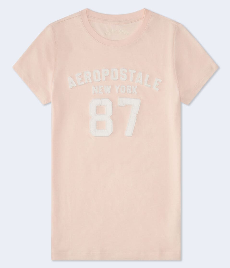 aéropostale Aeropostale 87 Appliqué Graphic Tee pink flambe