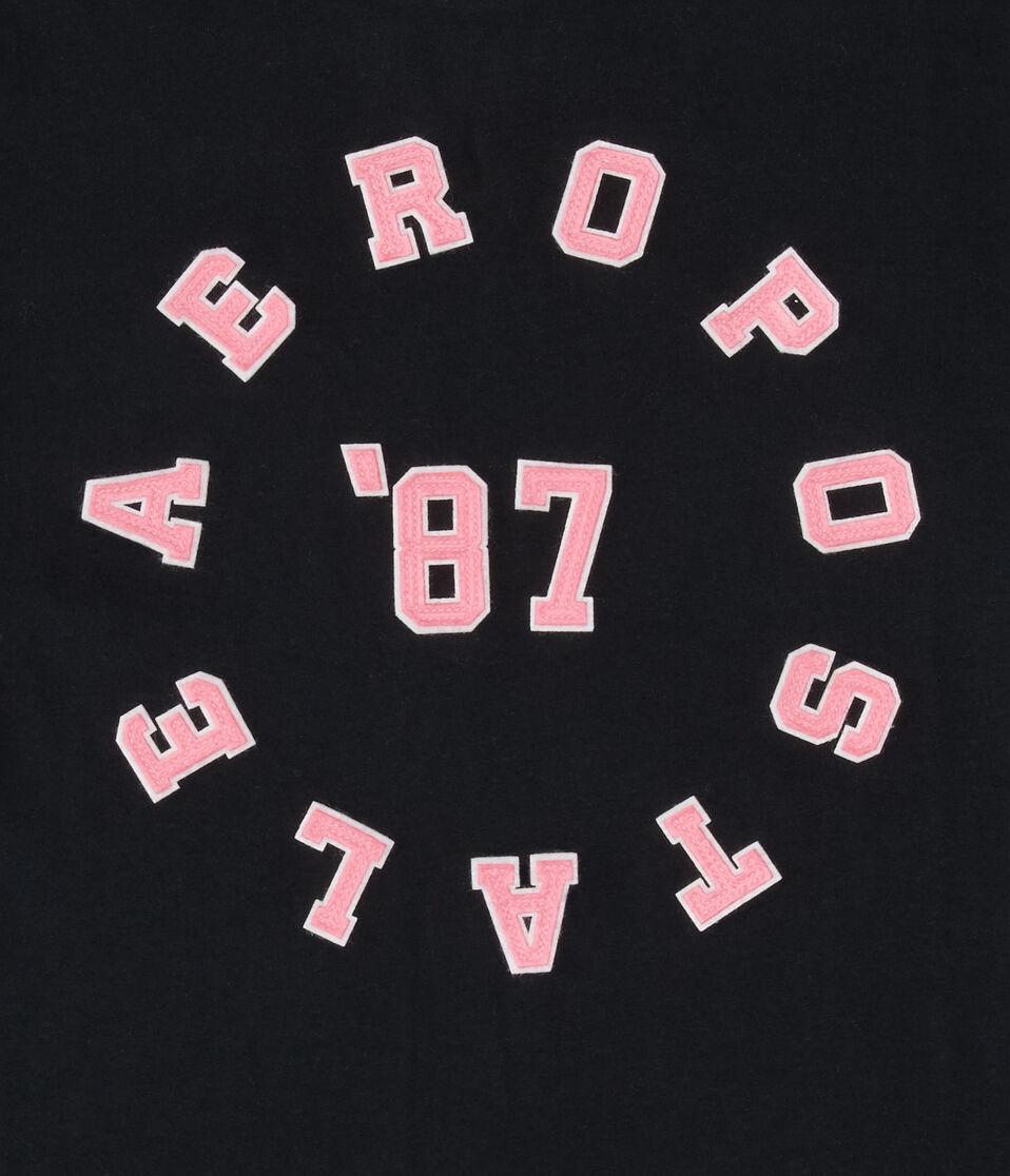 Aéropostale Aeropostale 87 Circle Appliqué Graphic Tee Black Fox