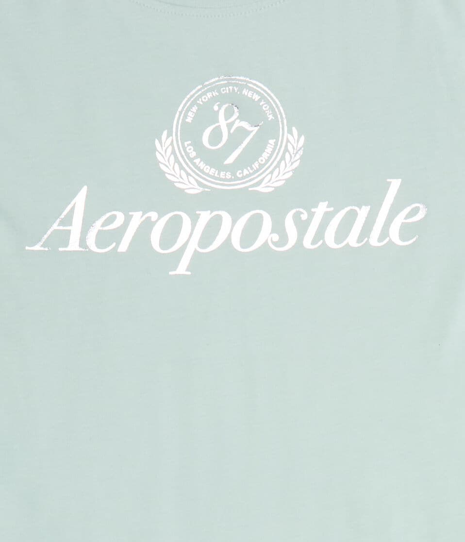 Aéropostale Aeropostale 87 Foil Graphic Tee Mint Glow