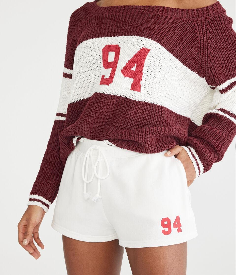 aéropostale 94 Fleece Mini Shorts gardenia
