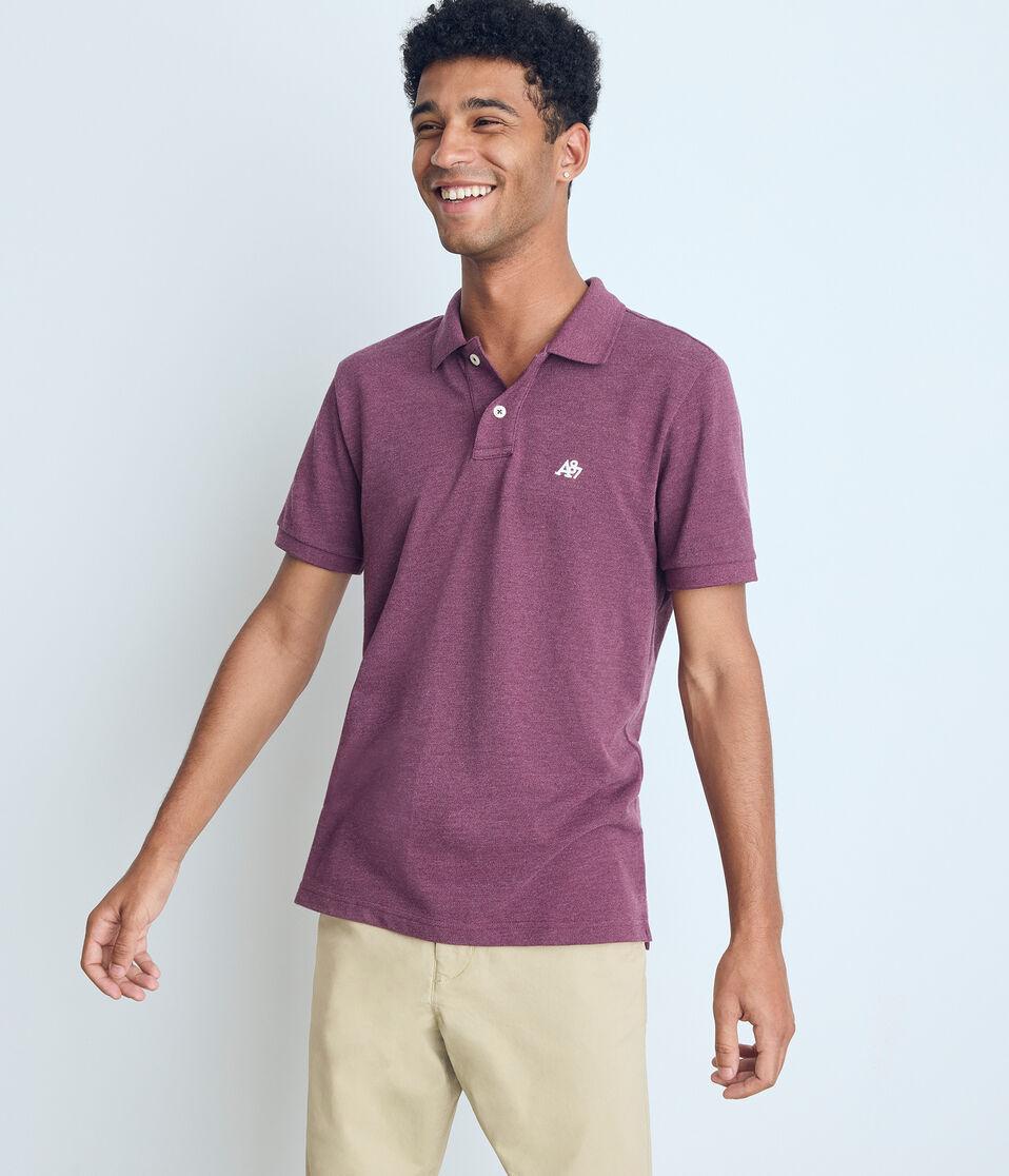 Aéropostale A87 Logo Piqué Polo Dark Burgundy