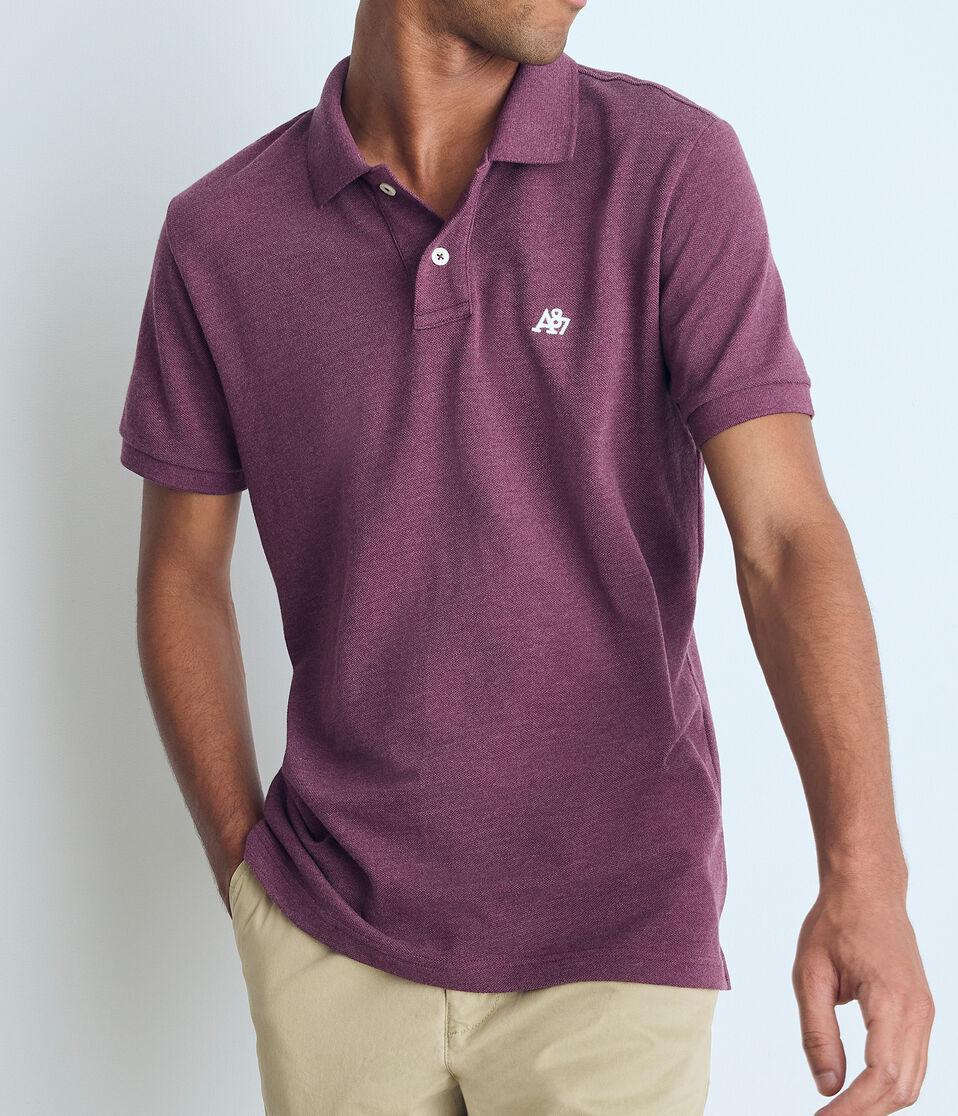 aéropostale A87 Logo Piqué Polo dark burgundy