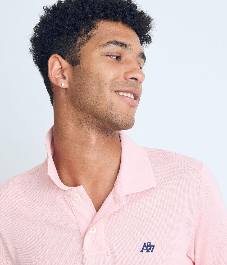 aéropostale A87 Logo Piqué Polo pink dream