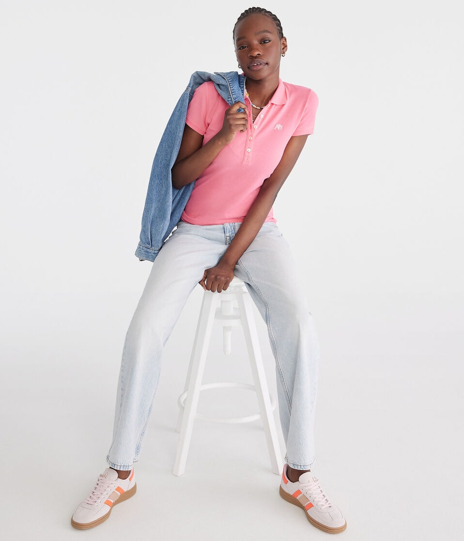 Aéropostale A87 Piqué Polo Rose Dawn