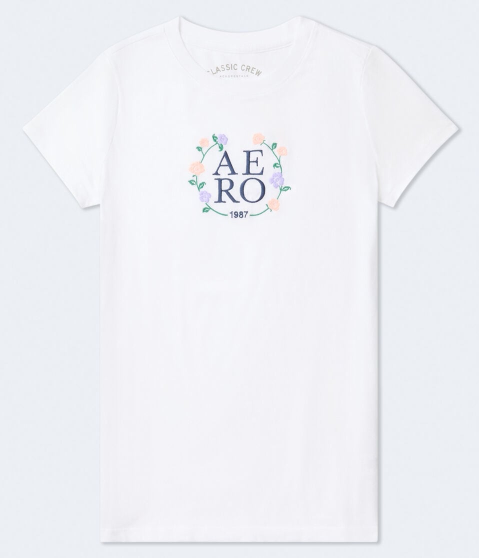 aéropostale Aero 1987 Floral Graphic Tee bleach