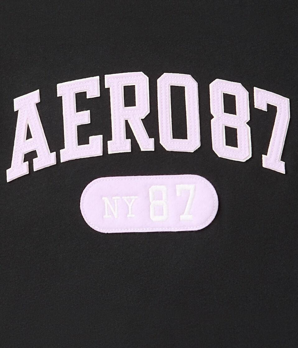 Aéropostale Aero 87 Appliqué Graphic Tee Black Fox