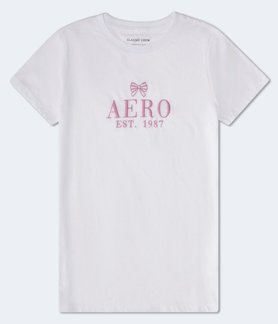 Aéropostale Aero Bow Logo Graphic Tee Bleach