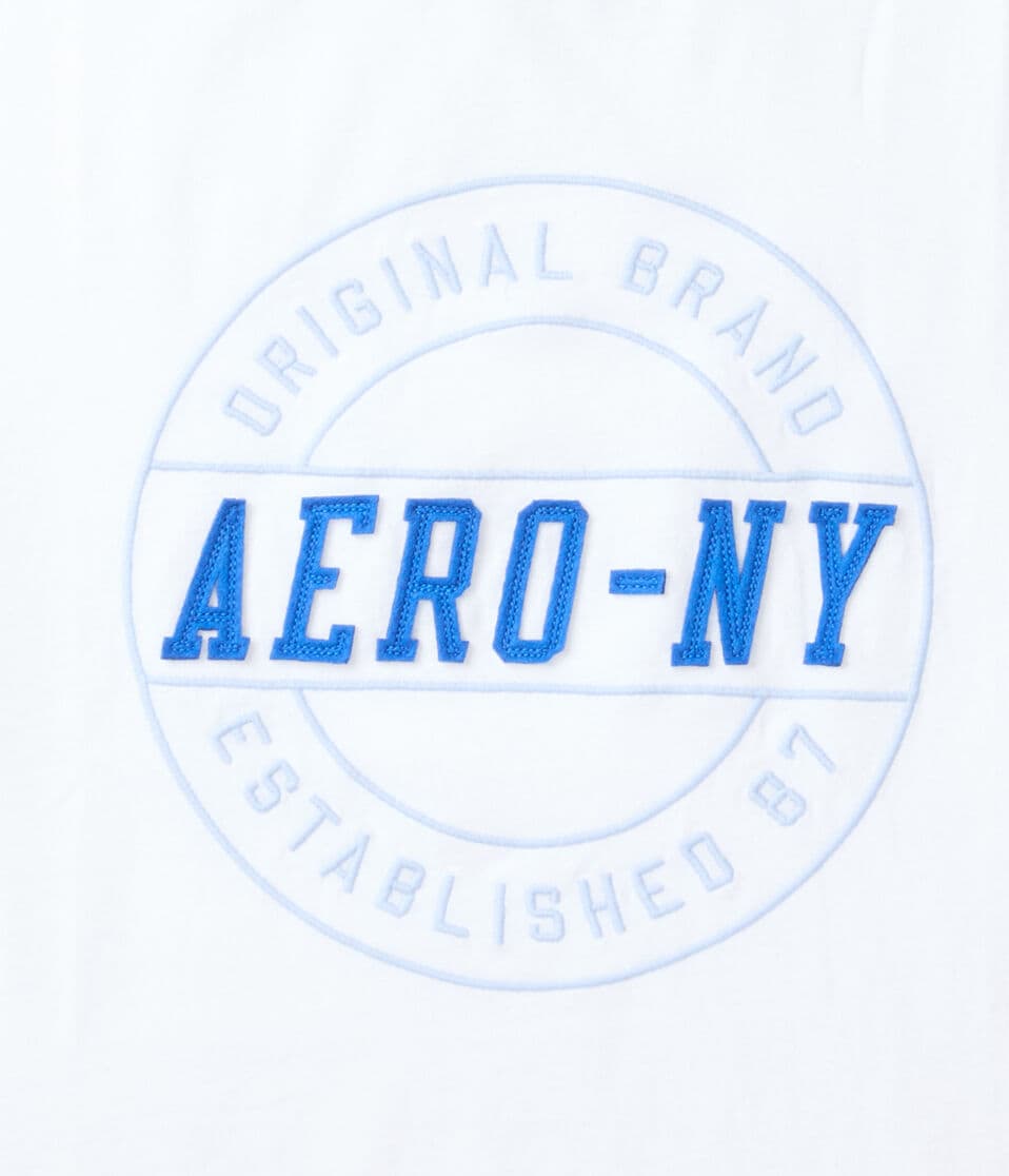 Aéropostale Aero NY Appliqué Graphic Tee Bleach
