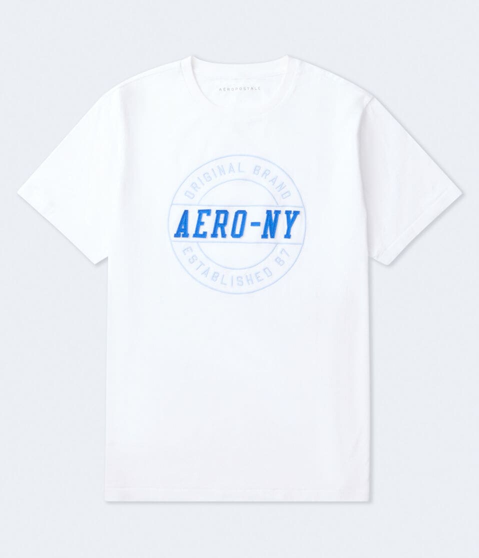 aéropostale Aero NY Appliqué Graphic Tee bleach