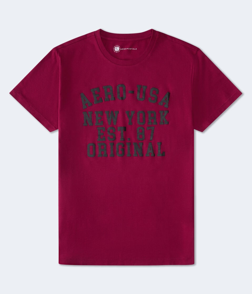 aéropostale Aero-USA New York Graphic Tee plum