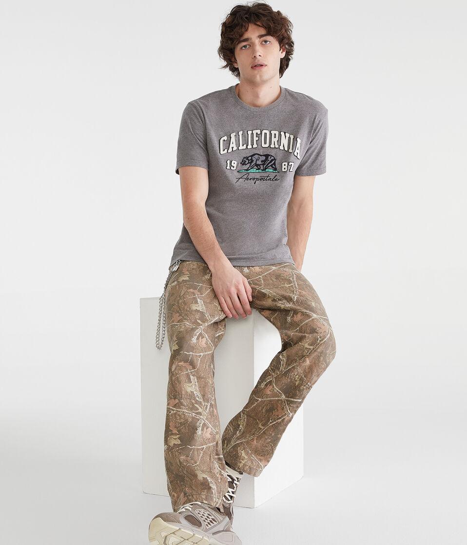 Aéropostale Aeropostale California Bear Appliqué Graphic Tee Med Hthr Grey