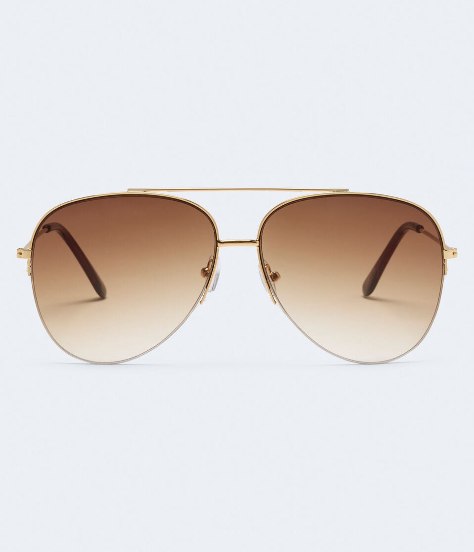 Aéropostale Classic Aviator Sunglasses Brown