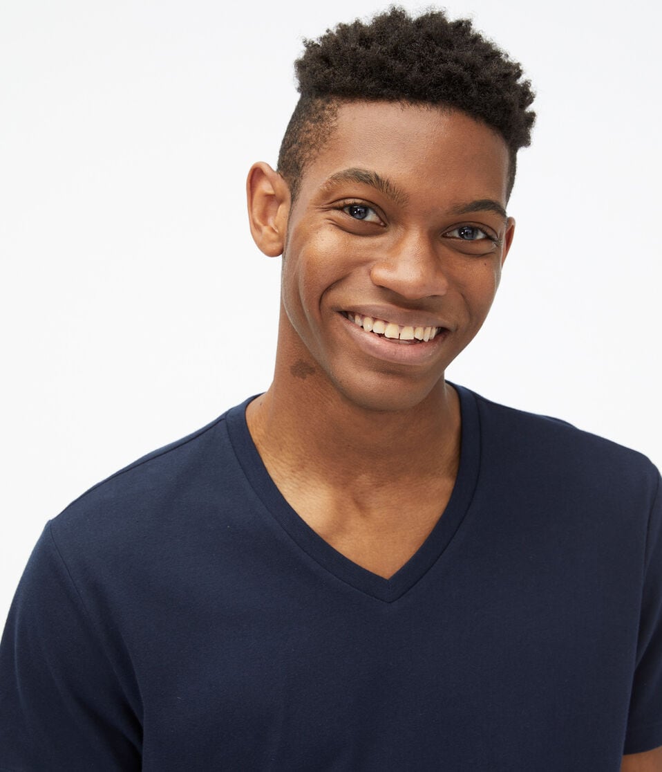 Aéropostale Classic V-Neck Tee Classic Navy