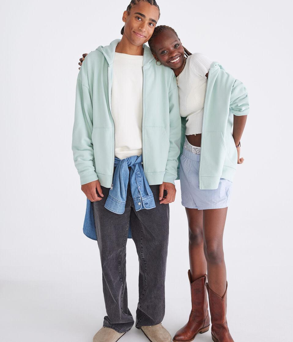 Aéropostale Cloud Soft Full-Zip Hoodie Blue Haze