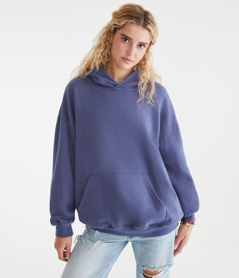 Aéropostale Cloud Soft Pullover Hoodie Blue Batik