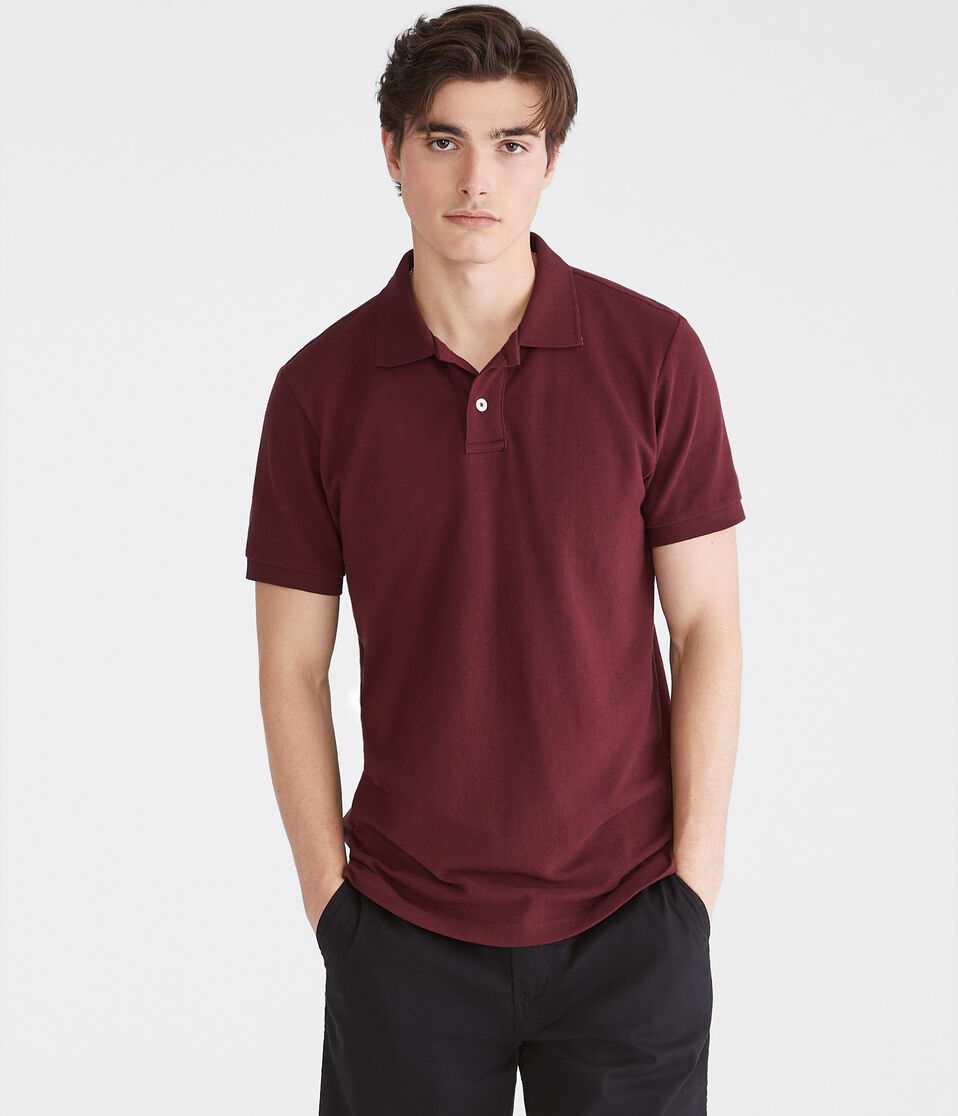 aéropostale Eco Uniform Piqué Polo dark cherry