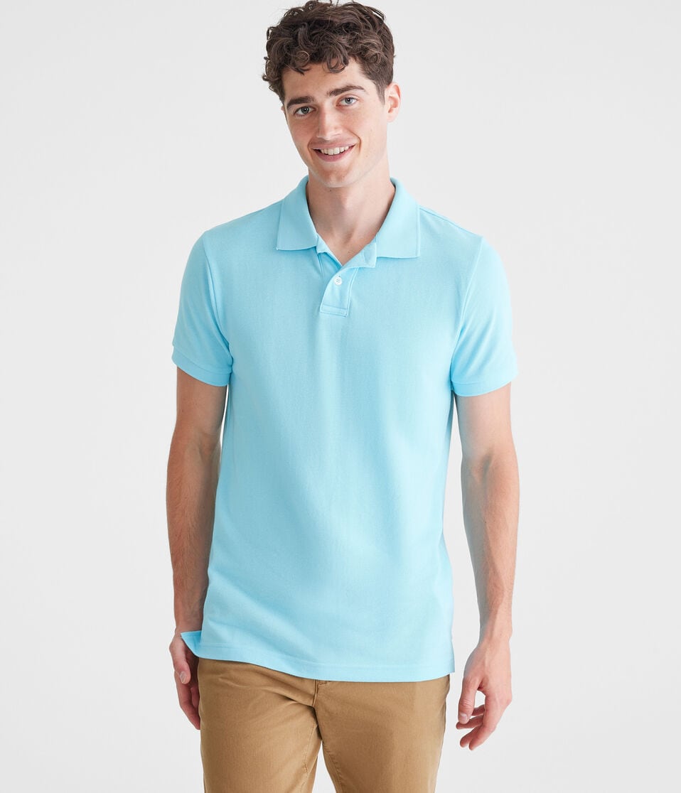 aéropostale Eco Uniform Piqué Polo skylark blue