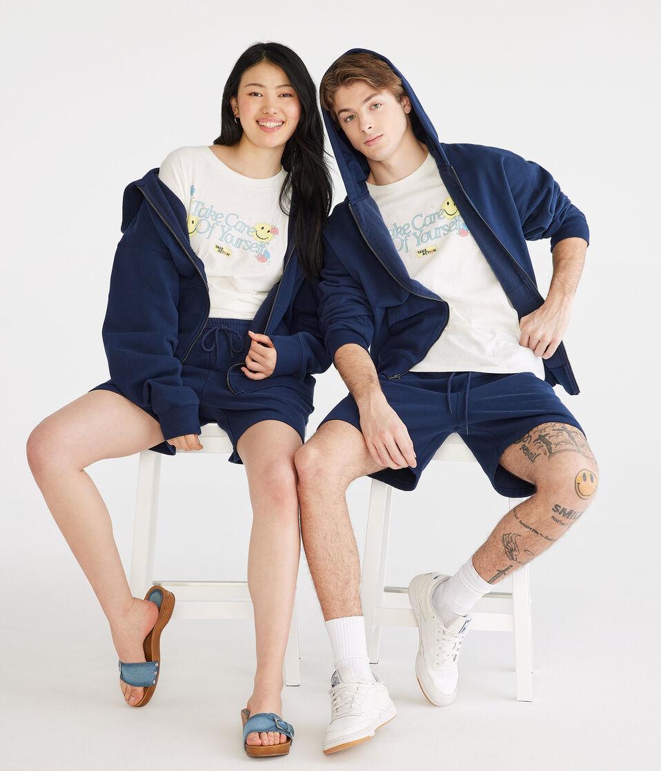 Aéropostale Essentials Full-Zip Hoodie Navy