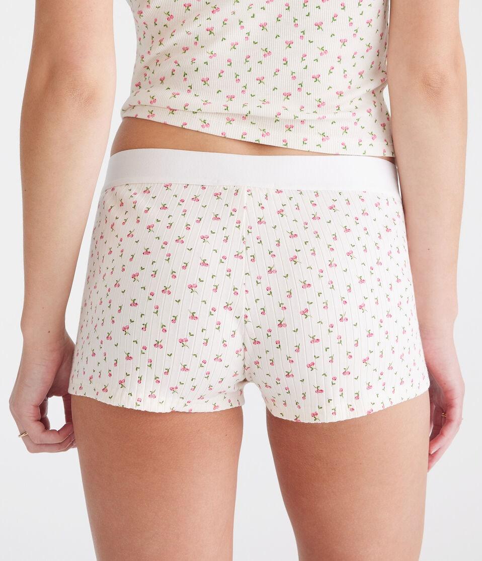 Aéropostale Floral Knit Sleep Boxers Cream