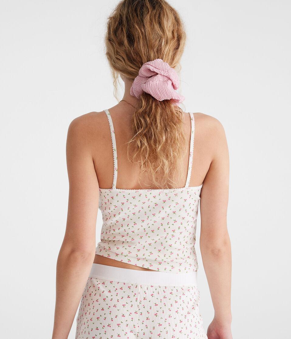 Aéropostale Floral Scoop-Neck Sleep Tank Cream