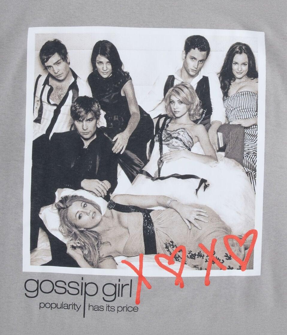 Aéropostale Gossip Girl Oversized Graphic Tee Grey