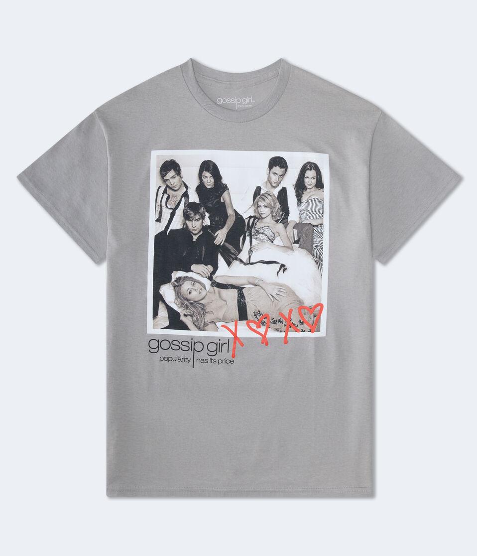 aéropostale Gossip Girl Oversized Graphic Tee grey