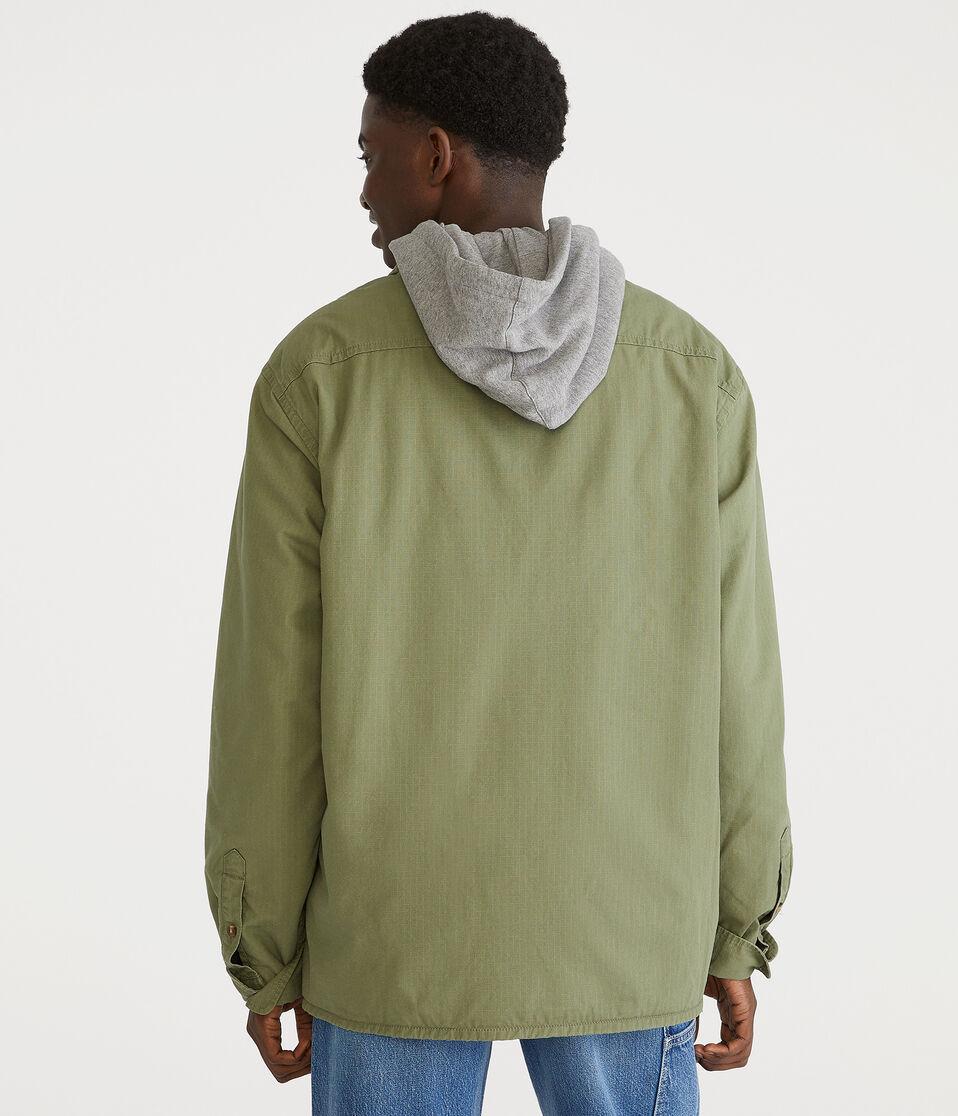 Aéropostale Hooded Shacket Winter Moss