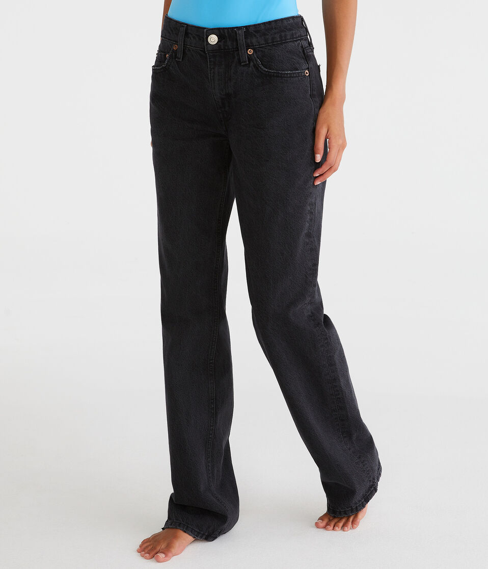 aéropostale KND Low-Rise Baggy Jean black wash