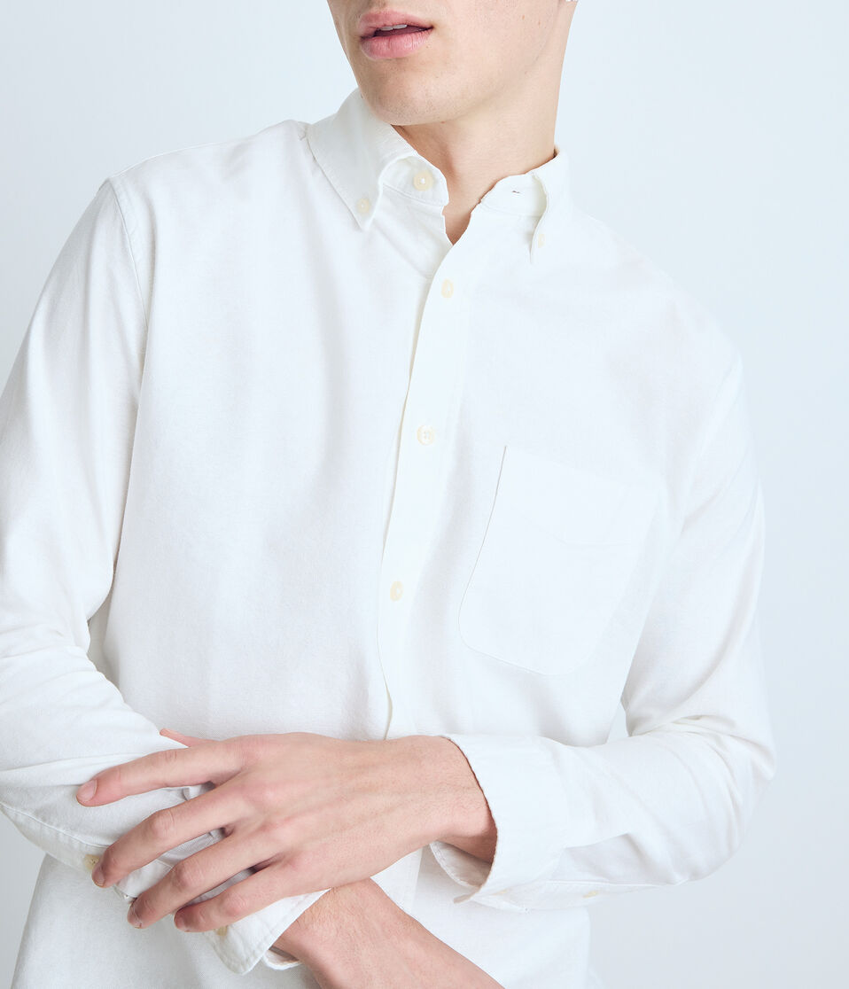 Aéropostale Long Sleeve Oxford Shirt Bleach