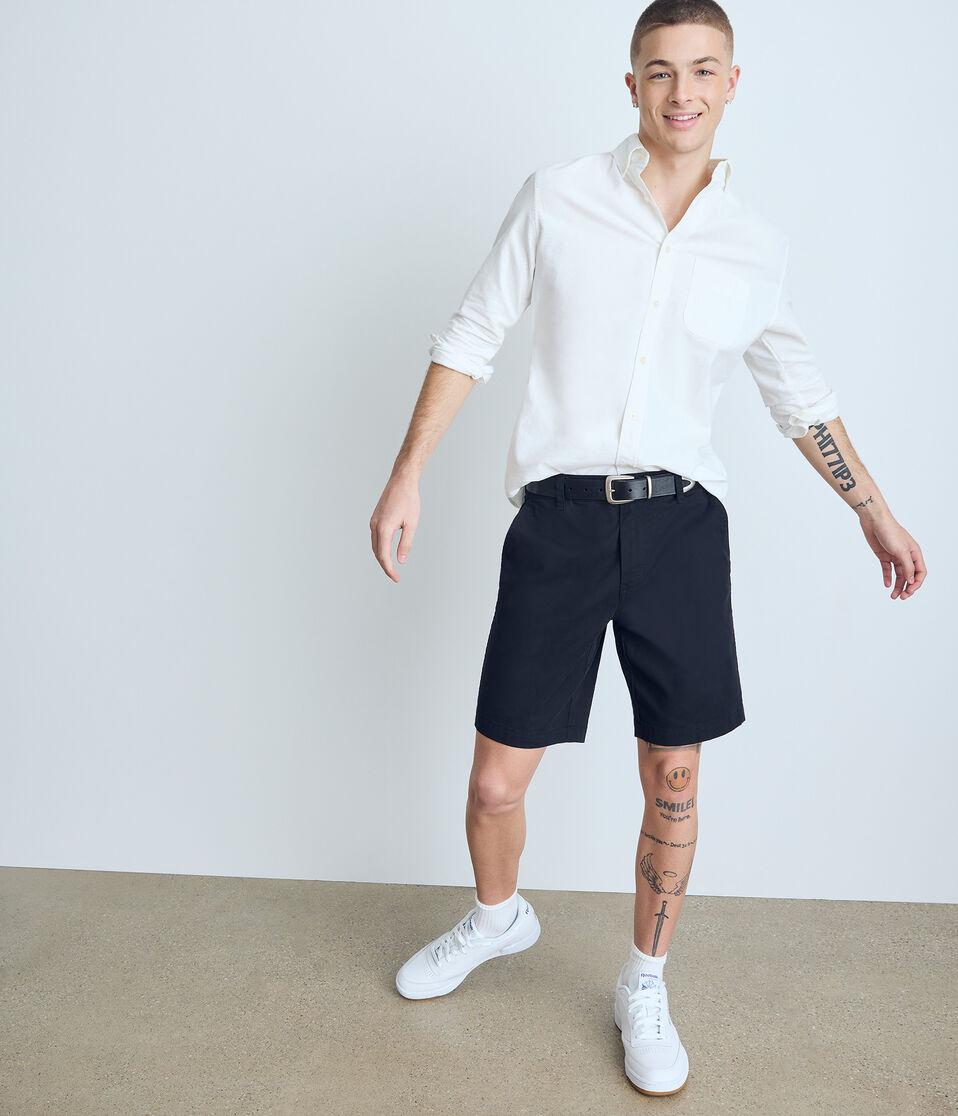 Aéropostale Long Sleeve Oxford Shirt Bleach
