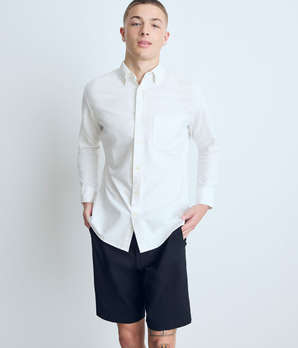 aéropostale Long Sleeve Oxford Shirt bleach