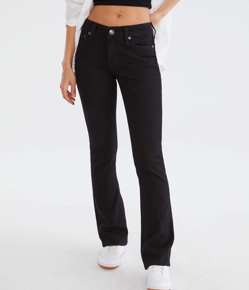 Aéropostale Mid-Rise Bootcut Jean Black