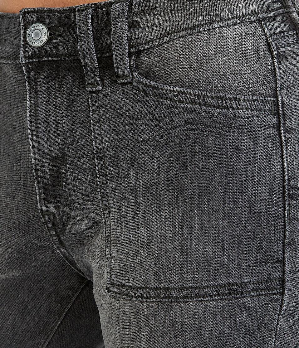 Aéropostale Mid-Rise Kick Flare Jean Grey Wash