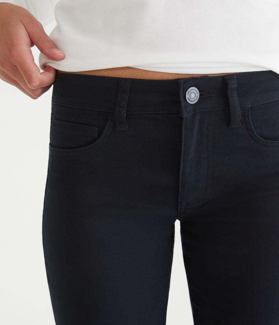 Aéropostale Mid-Rise Uniform Bermuda Shorts Black