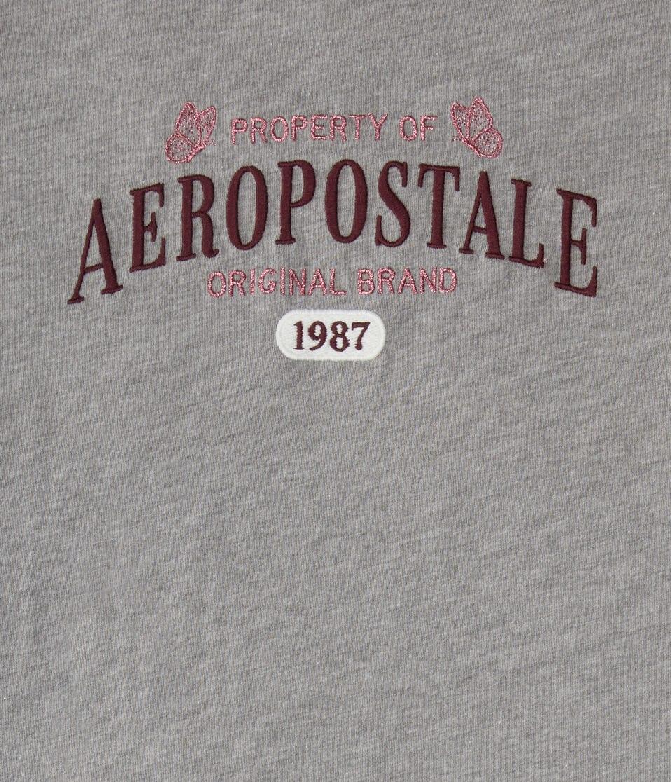 Aéropostale Aeropostale Original Brand Graphic Tee Med Hthr Grey