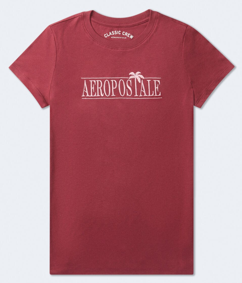 aéropostale Aeropostale Palm Tree Graphic Tee roselle red