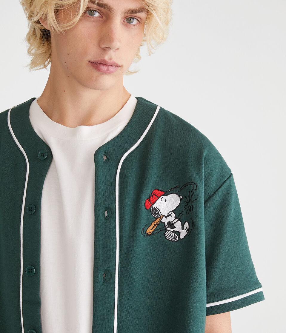 Aéropostale Peanuts® Batter Up Baseball Top Green