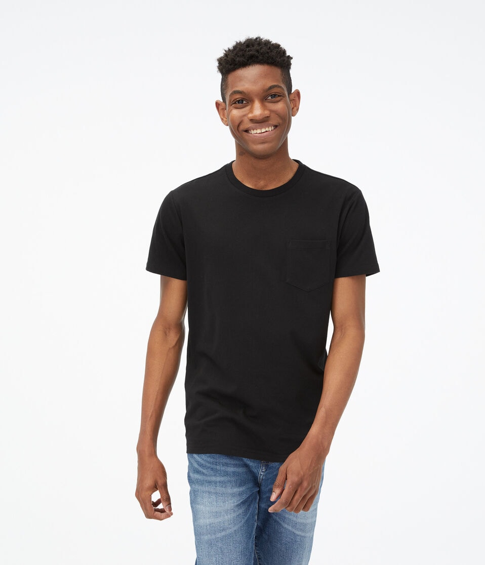 aéropostale Pocket Crew Tee black fox