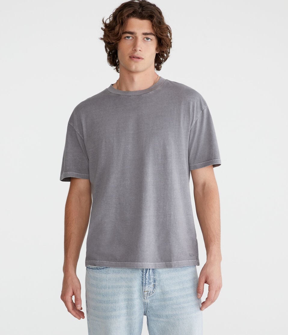 Aéropostale Relaxed Fit Crew Tee Dark Chocolate